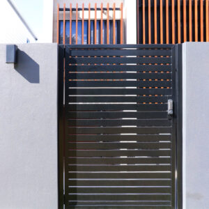 Black front entry gate