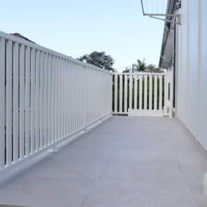 Slated Aluminium Balustrade - White